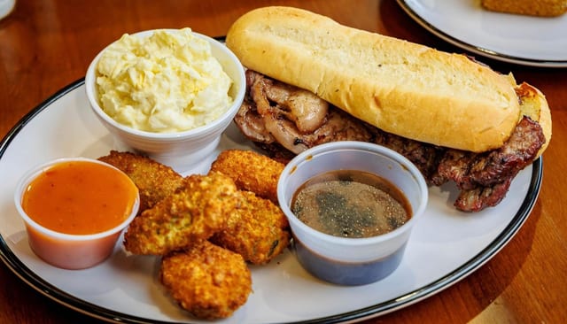 Prime Rib Sandwich.